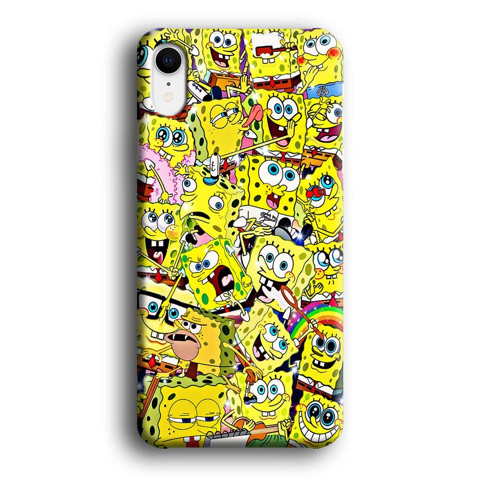 Spongebob All activities iPhone XR Case-Plastic / Full Wrap (3D Case)-Xtracase