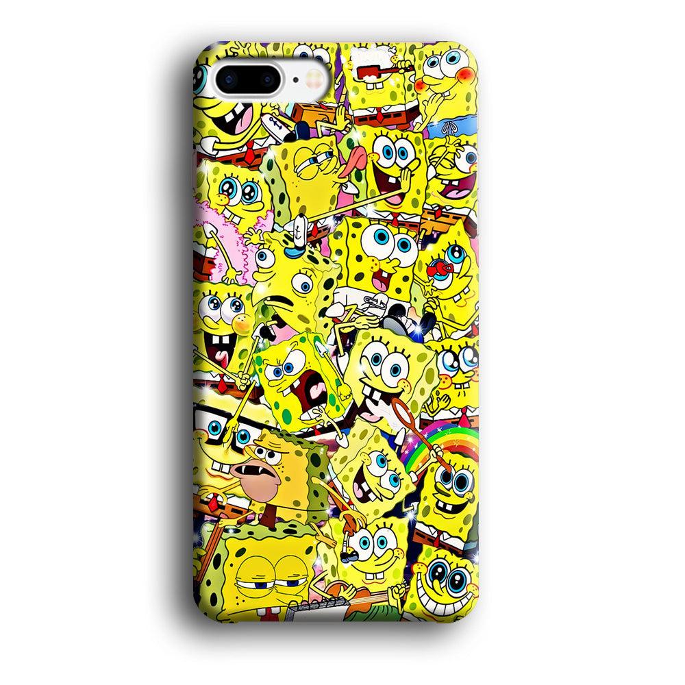 Spongebob All activities iPhone 7 Plus Case-Plastic / Full Wrap (3D Case)-Xtracase