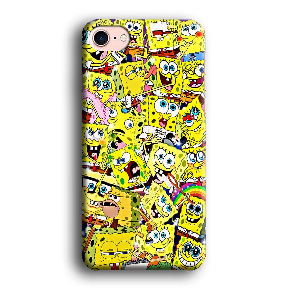 Spongebob All activities iPhone SE 2020 Case-Plastic / Full Wrap (3D Case)-Xtracase