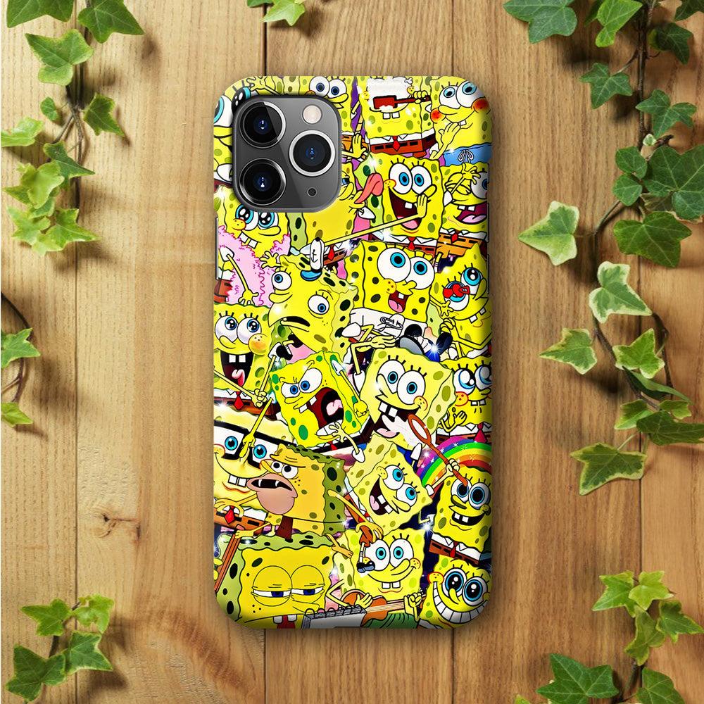 Spongebob All activities iPhone 11 Pro Case-Plastic / Full Wrap (3D Case)-Xtracase