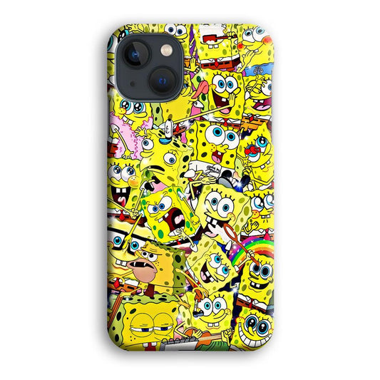 Spongebob All activities iPhone 13 Mini Case-Plastic / Full Wrap (3D Case)-Xtracase