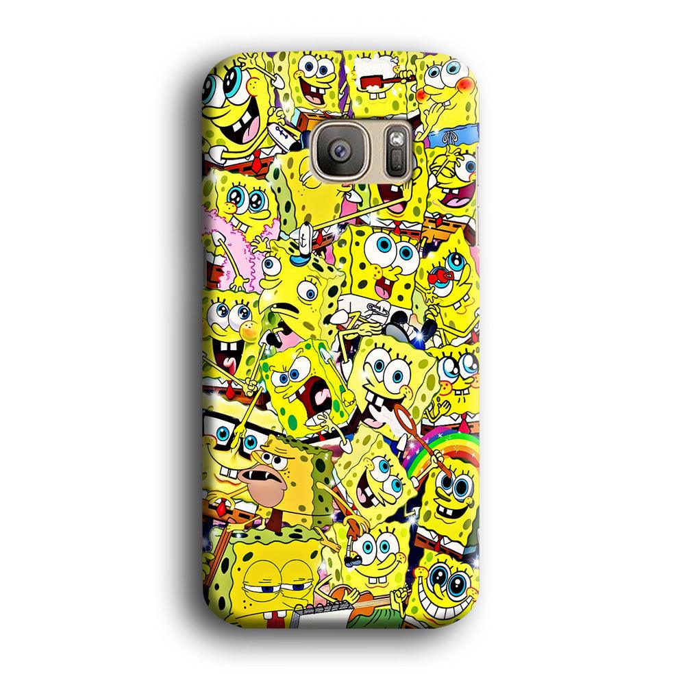 Spongebob All activities Samsung Galaxy S7 Edge Case-Plastic / Full Wrap (3D Case)-Xtracase