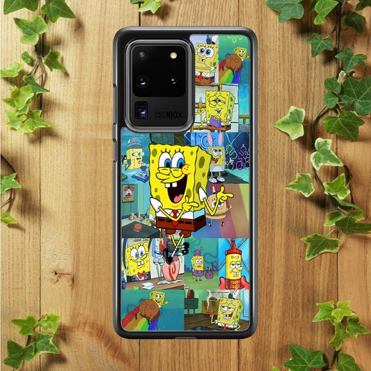 Spongebob Cartoon Aesthetic Samsung Galaxy S20 Ultra Case-Plastic / Full Wrap (3D Case)-Xtracase