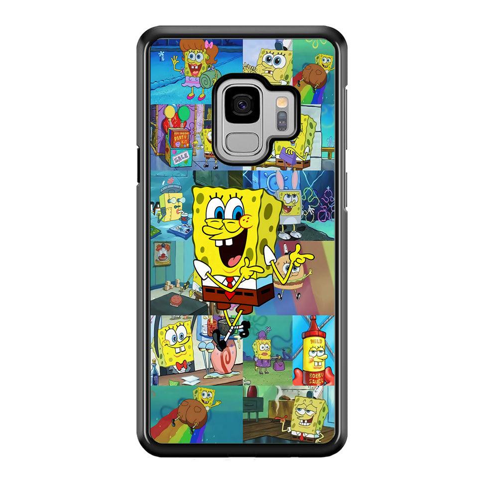 Spongebob Cartoon Aesthetic Samsung Galaxy S9 Case-Plastic / Full Wrap (3D Case)-Xtracase