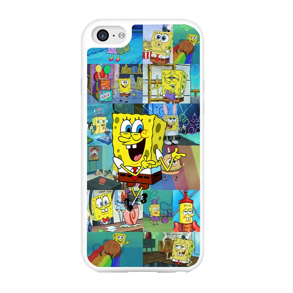 Spongebob Cartoon Aesthetic iPhone 6 | 6s Case-Rubber / White (2D Case)-Xtracase