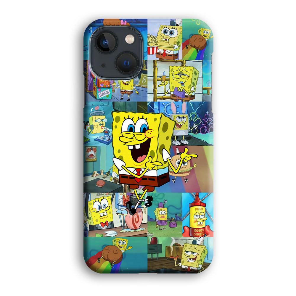Spongebob Cartoon Aesthetic iPhone 13 Case-Plastic / Full Wrap (3D Case)-Xtracase