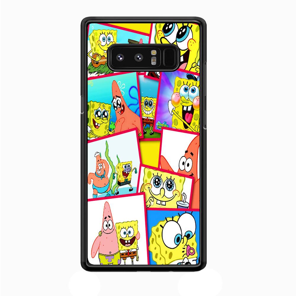 Spongebob Patrick Friendship Samsung Galaxy Note 8 Case-Rubber / White (2D Case)-Xtracase