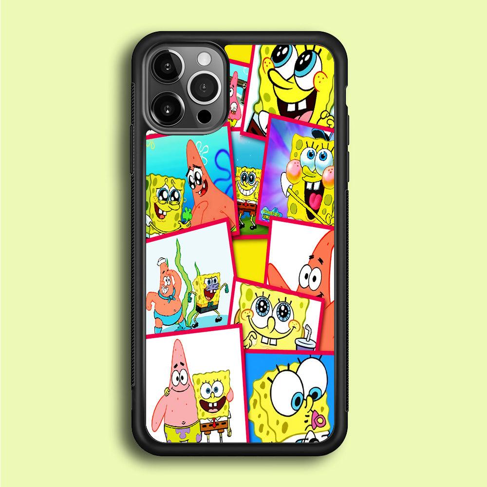 Spongebob Patrick Friendship iPhone 12 Pro Max Case-Rubber / Black (2D Case)-Xtracase
