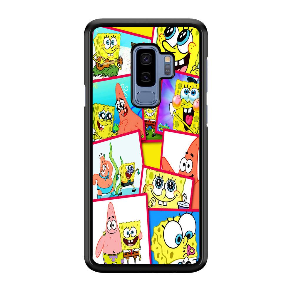 Spongebob Patrick Friendship Samsung Galaxy S9 Plus Case-Rubber / Black (2D Case)-Xtracase