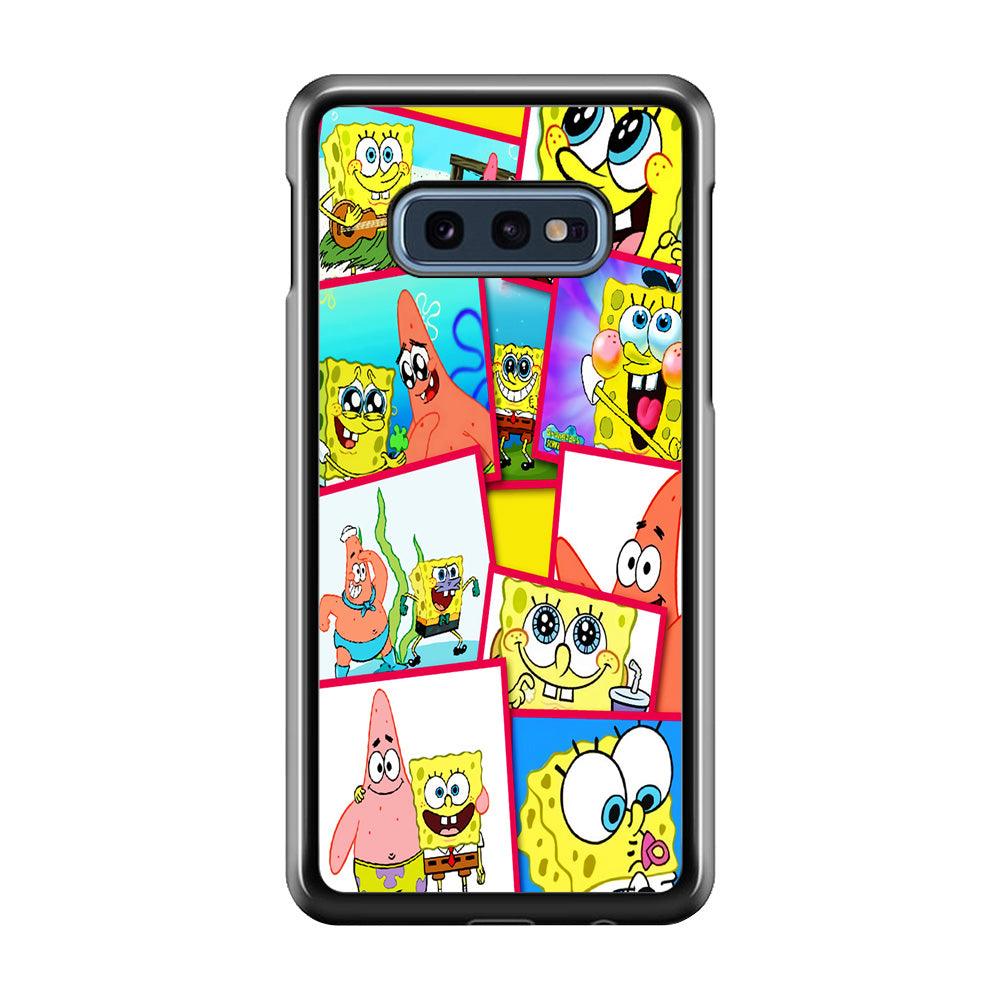 Spongebob Patrick Friendship Samsung Galaxy S10E Case-Rubber / White (2D Case)-Xtracase