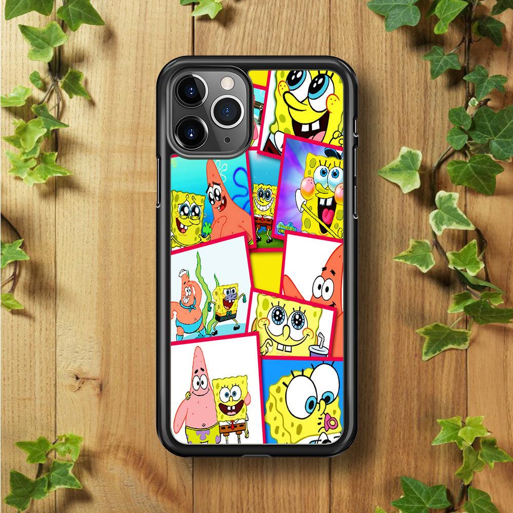 Spongebob Patrick Friendship iPhone 11 Pro Max Case-Rubber / Black (2D Case)-Xtracase