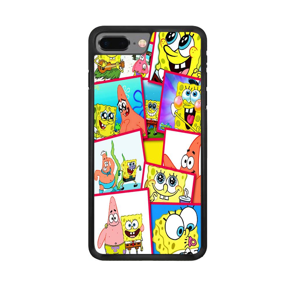 Spongebob Patrick Friendship iPhone 7 Plus Case-Rubber / Black (2D Case)-Xtracase