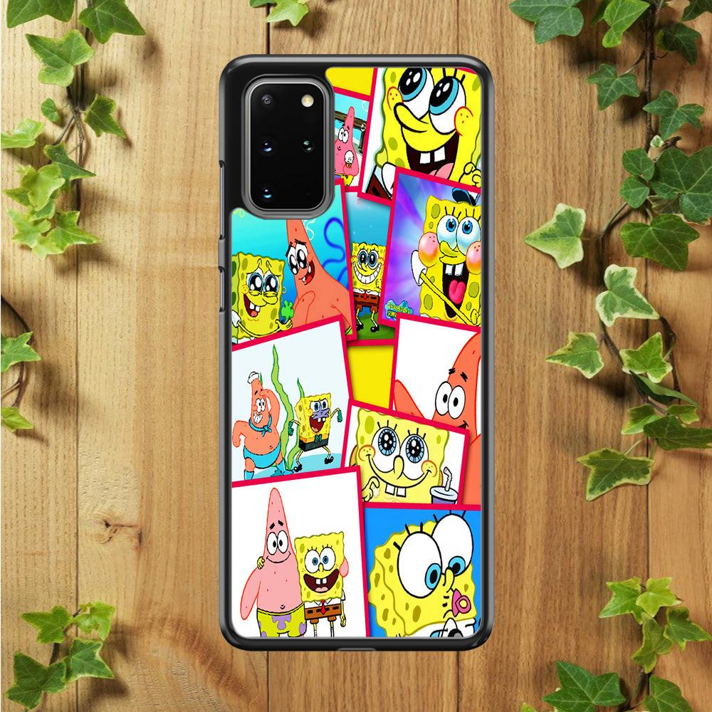 Spongebob Patrick Friendship Samsung Galaxy S20 Plus Case-Rubber / Black (2D Case)-Xtracase