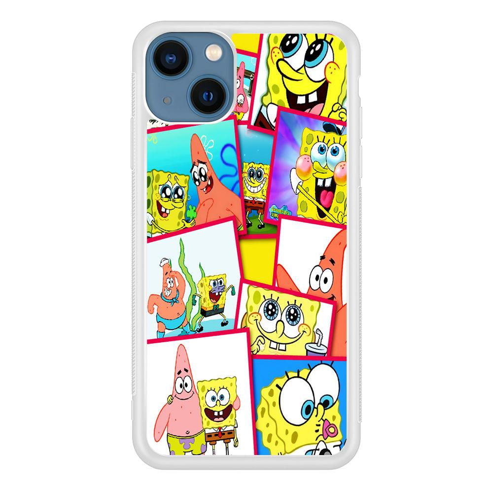 Spongebob Patrick Friendship iPhone 13 Case-Rubber / White (2D Case)-Xtracase