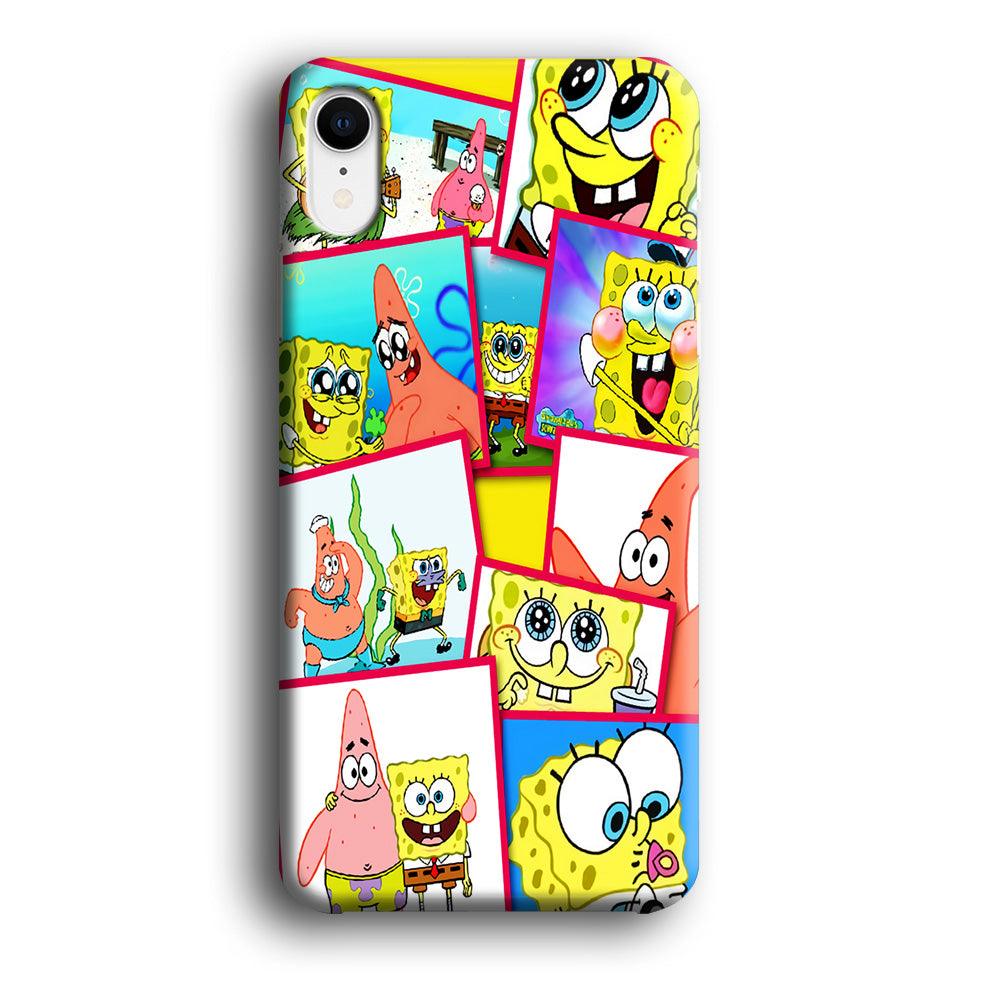 Spongebob Patrick Friendship iPhone XR Case-Plastic / Full Wrap (3D Case)-Xtracase