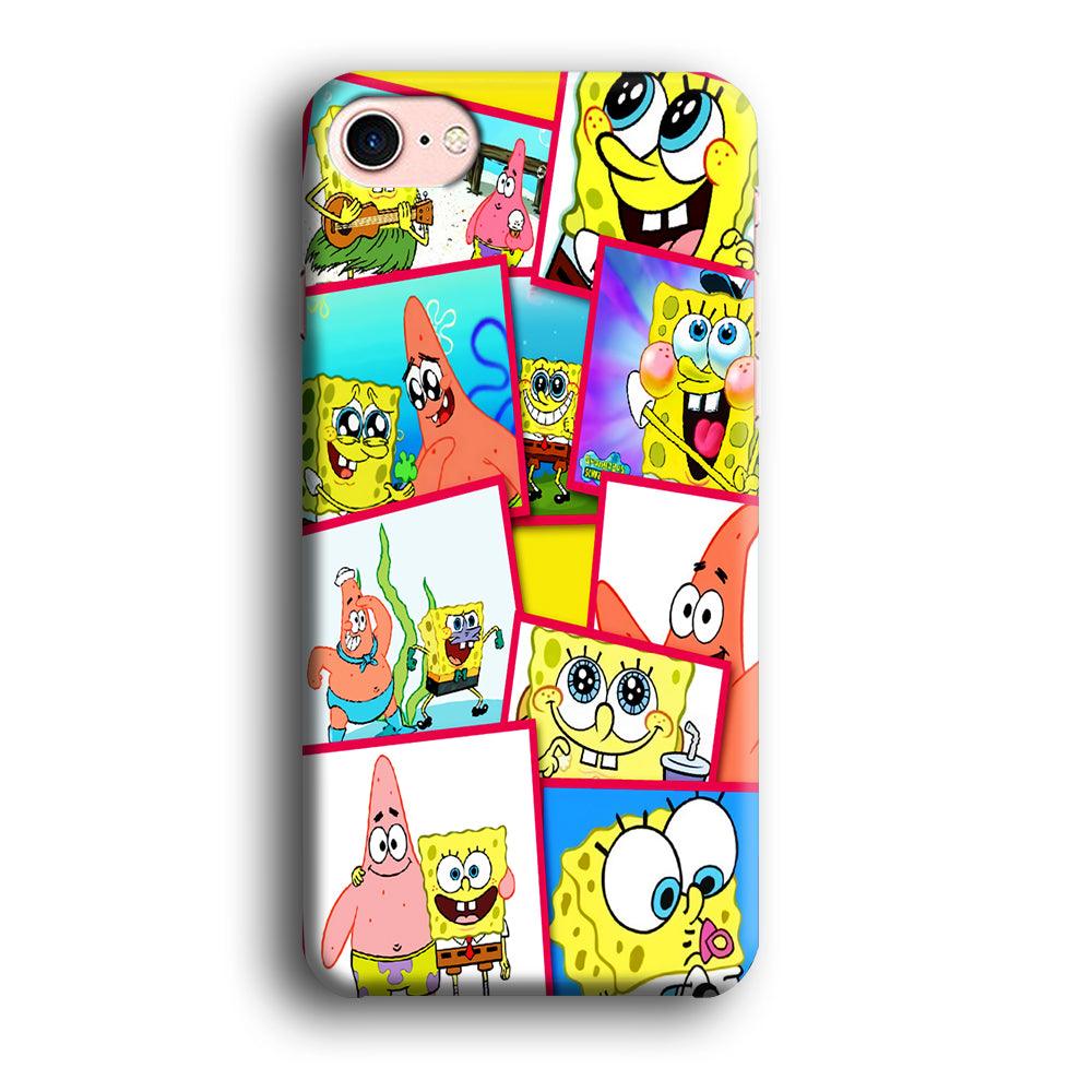 Spongebob Patrick Friendship iPhone SE 2020 Case-Plastic / Full Wrap (3D Case)-Xtracase