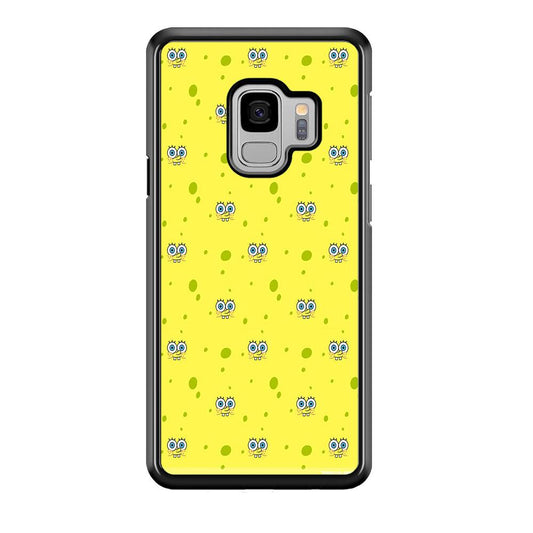 Spongebob's Face Pattern Samsung Galaxy S9 Case-Plastic / Full Wrap (3D Case)-Xtracase