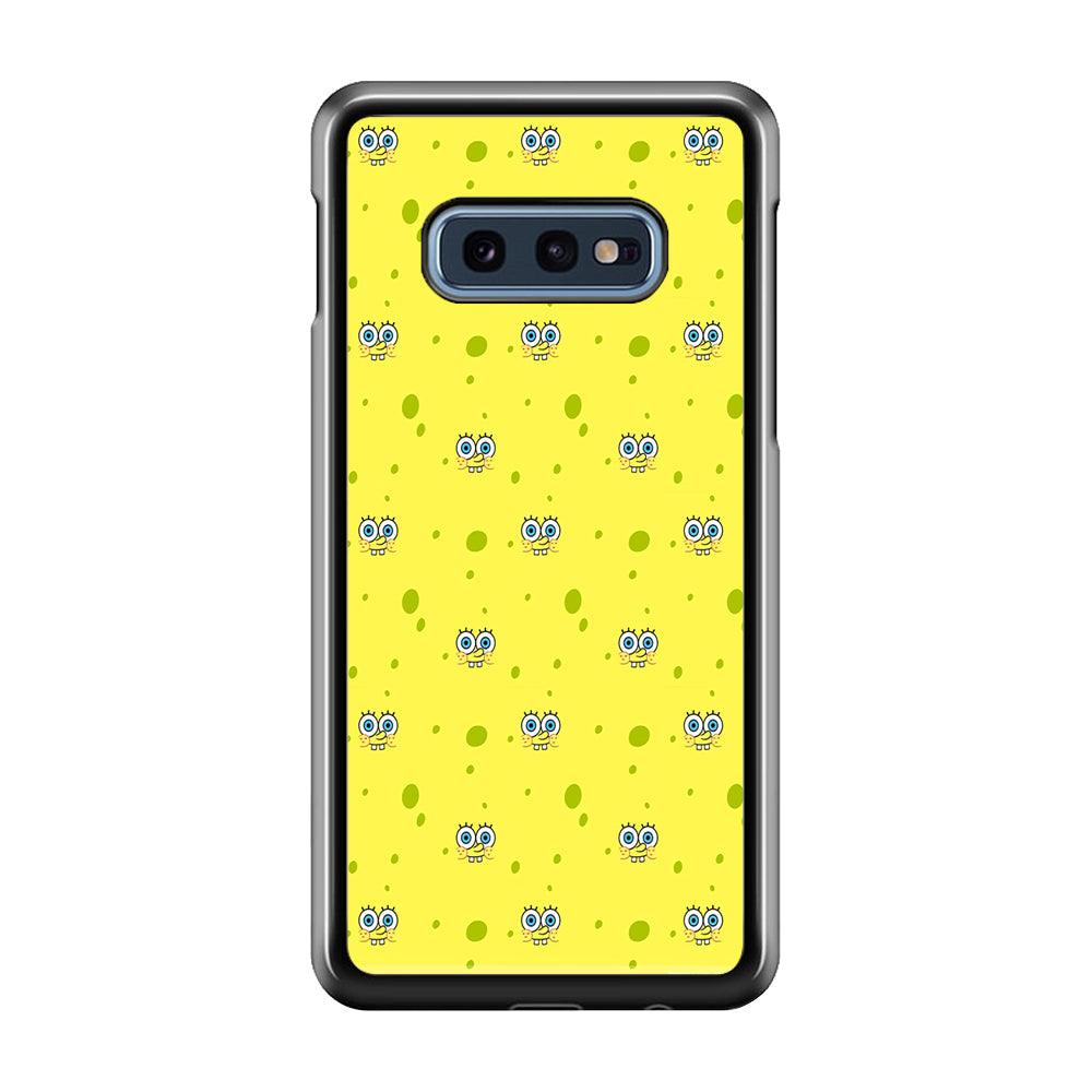 Spongebob's Face Pattern Samsung Galaxy S10E Case-Plastic / Full Wrap (3D Case)-Xtracase