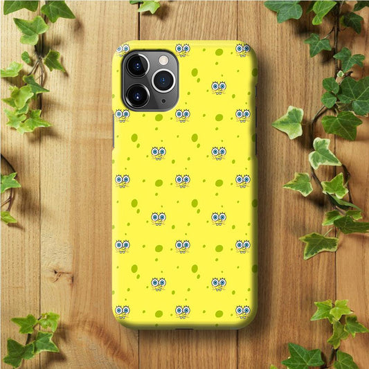 Spongebob's Face Pattern iPhone 11 Pro Case-Plastic / Full Wrap (3D Case)-Xtracase