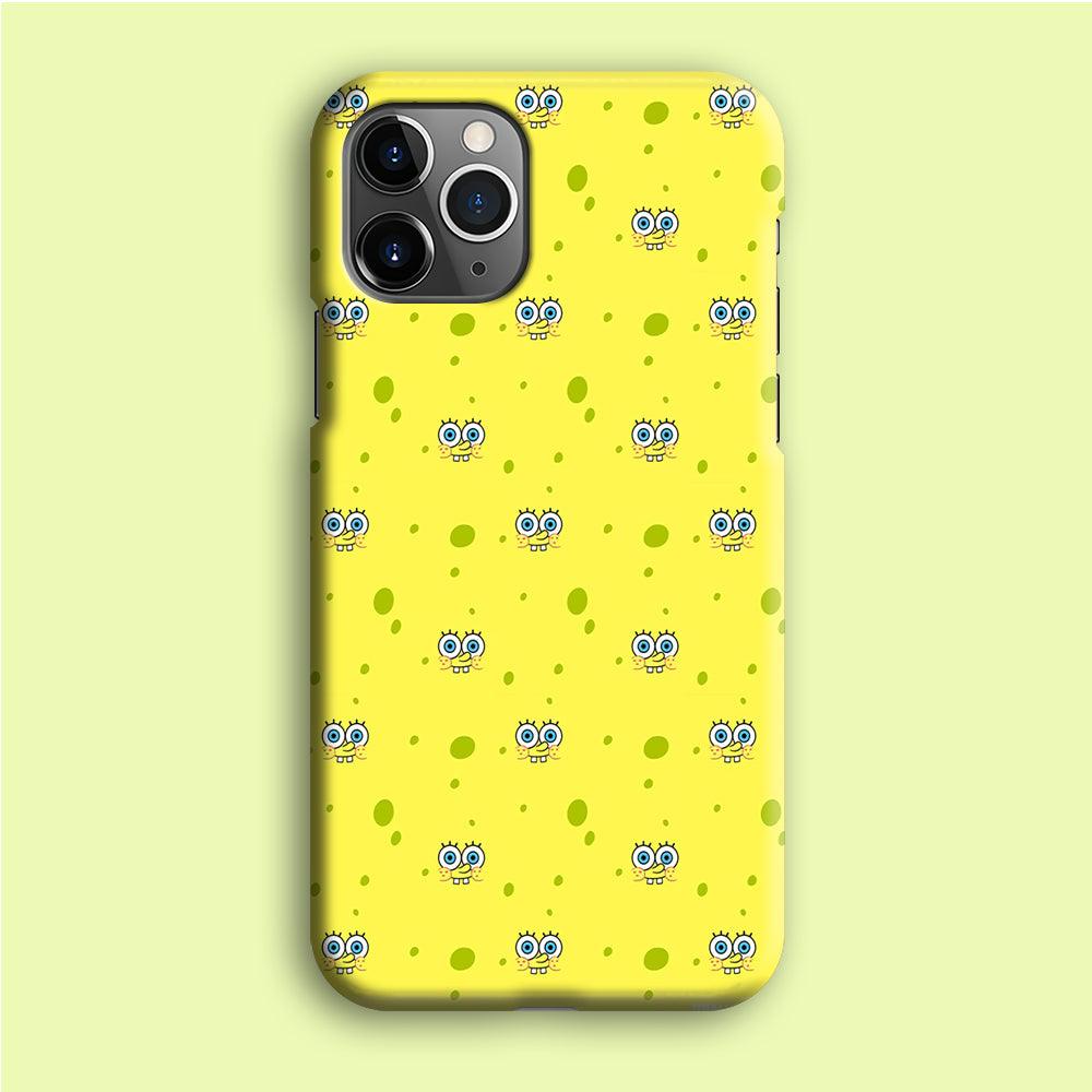 Spongebob's Face Pattern iPhone 12 Pro Case-Plastic / Full Wrap (3D Case)-Xtracase