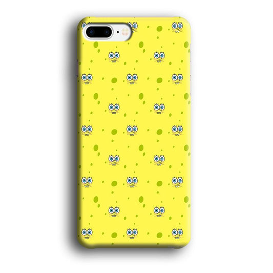 Spongebob's Face Pattern iPhone 8 Plus Case-Plastic / Full Wrap (3D Case)-Xtracase