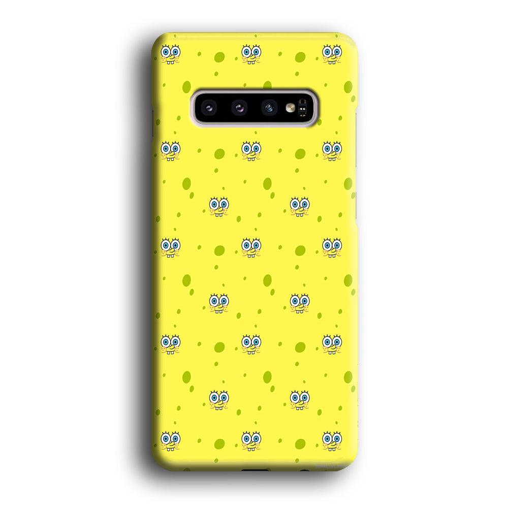 Spongebob's Face Pattern Samsung Galaxy S10 3D Case-Xtracase