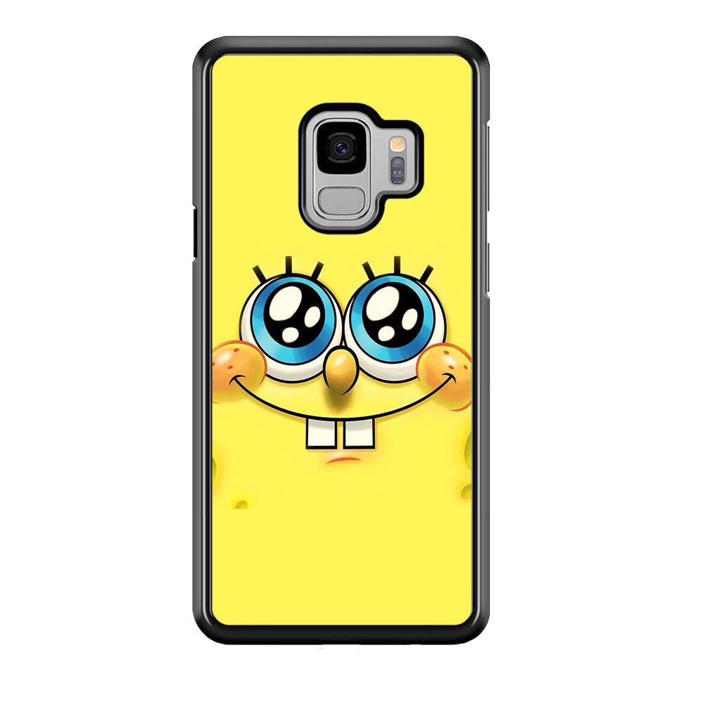 Spongebob's smiling face Samsung Galaxy S9 Case-Plastic / Full Wrap (3D Case)-Xtracase