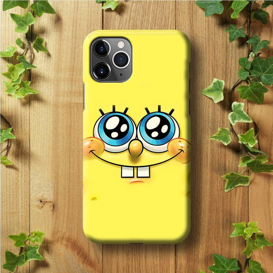 Spongebob's smiling face iPhone 11 Pro Max Case-Plastic / Full Wrap (3D Case)-Xtracase