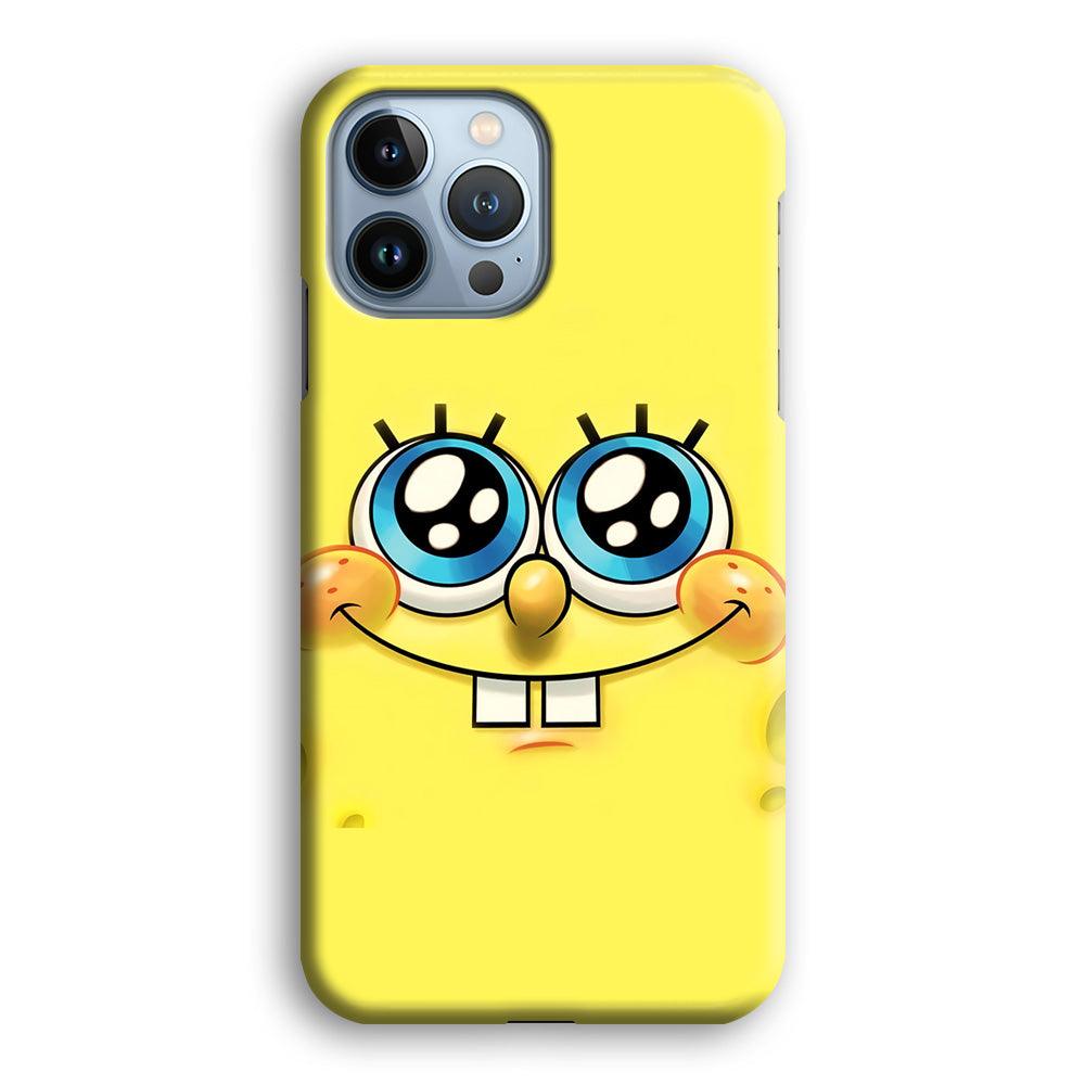 Spongebob's smiling face iPhone 13 Pro Case-Plastic / Full Wrap (3D Case)-Xtracase