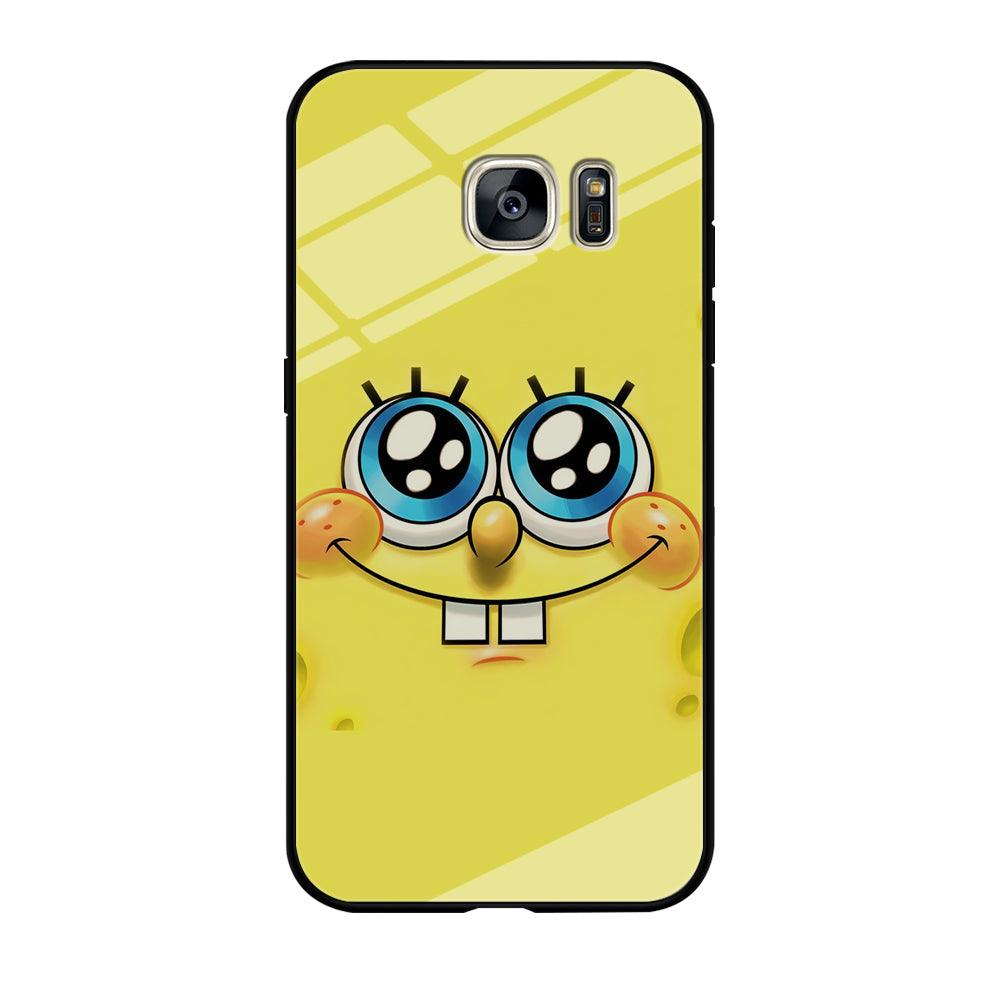 Spongebob's smiling face Samsung Galaxy S7 Edge Case-Tempered Glass Case-Xtracase