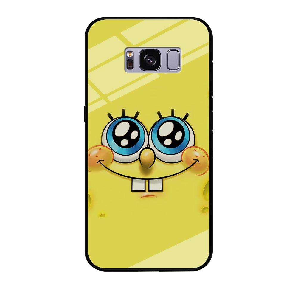Spongebob's smiling face Samsung Galaxy S8 Case-Tempered Glass Case-Xtracase