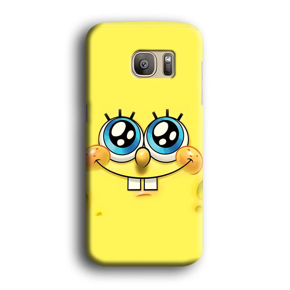 Spongebob's smiling face Samsung Galaxy S7 Edge Case-Plastic / Full Wrap (3D Case)-Xtracase