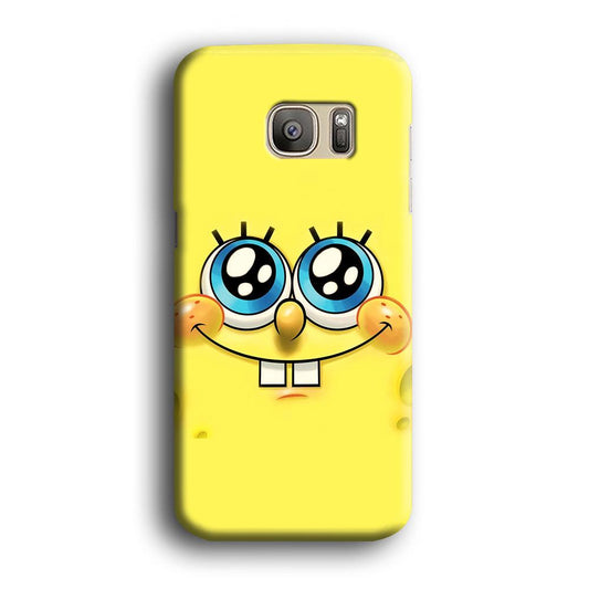 Spongebob's smiling face Samsung Galaxy S7 Edge Case-Plastic / Full Wrap (3D Case)-Xtracase