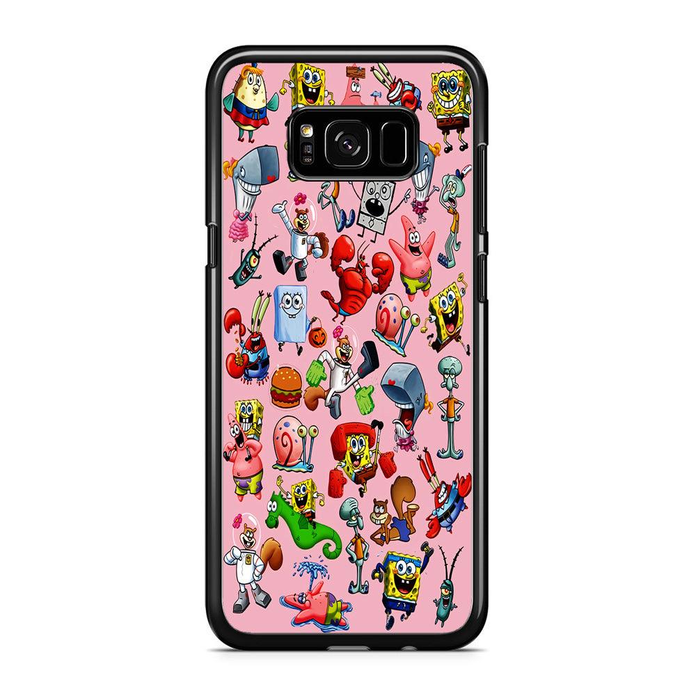 Spongebob and Friend Sticker Samsung Galaxy S8 Case-Xtracase