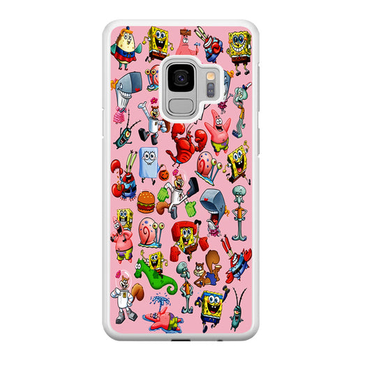 Spongebob and Friend Sticker Samsung Galaxy S9 Case