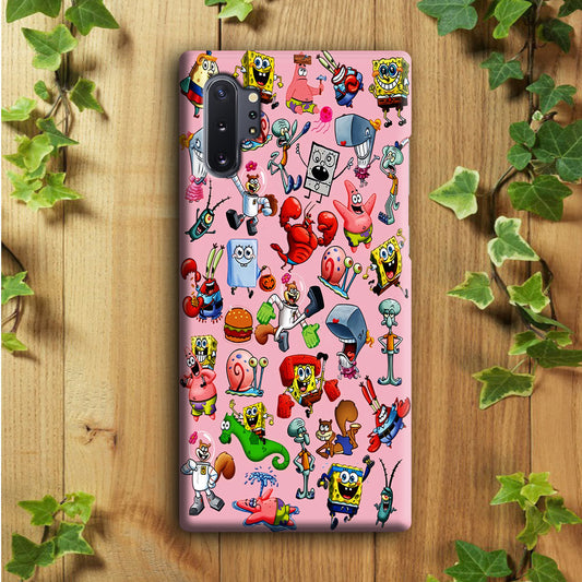 Spongebob and Friend Sticker Samsung Galaxy Note 10 Plus Case