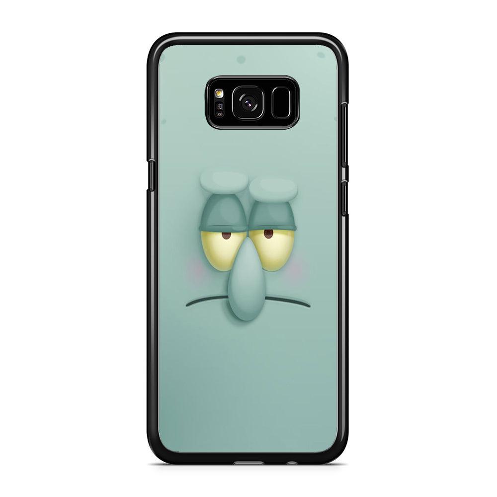 Squidward Tentacles Face Samsung Galaxy S8 Case-Rubber / Black (2D Case)-Xtracase