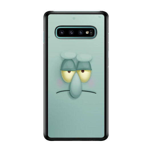 Squidward Tentacles Face Samsung Galaxy S10 Plus Case-Plastic / Full Wrap (3D Case)-Xtracase