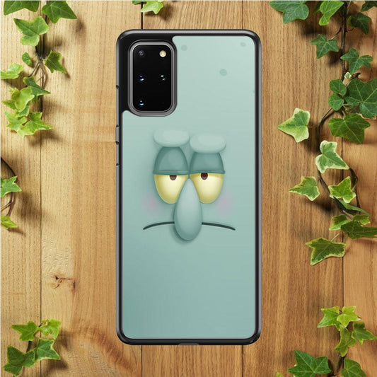 Squidward Tentacles Face Samsung Galaxy S20 Plus Case-Rubber / Black (2D Case)-Xtracase