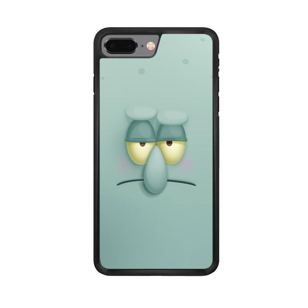 Squidward Tentacles Face iPhone 8 Plus Case-Rubber / Black (2D Case)-Xtracase