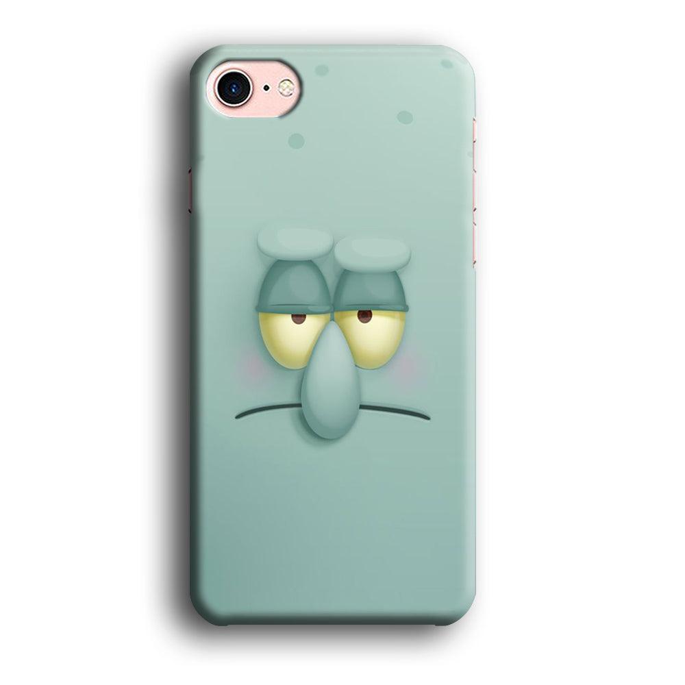Squidward Tentacles Face iPhone SE 2020 Case-Plastic / Full Wrap (3D Case)-Xtracase