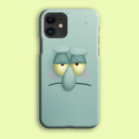 Squidward Tentacles Face iPhone 12 Case-Plastic / Full Wrap (3D Case)-Xtracase