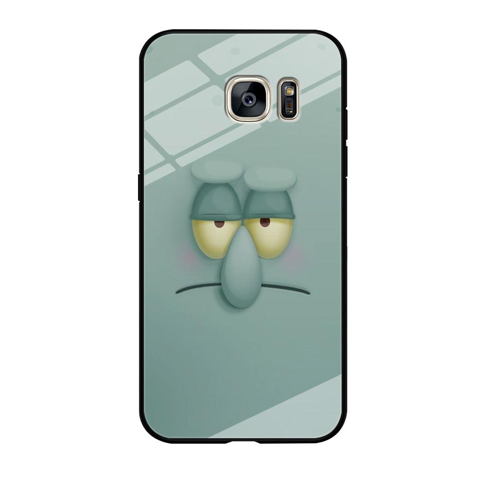 Squidward Tentacles Face Samsung Galaxy S7 Edge Case-Tempered Glass Case-Xtracase