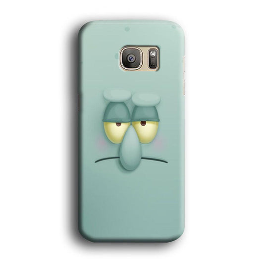 Squidward Tentacles Face Samsung Galaxy S7 Edge Case-Plastic / Full Wrap (3D Case)-Xtracase