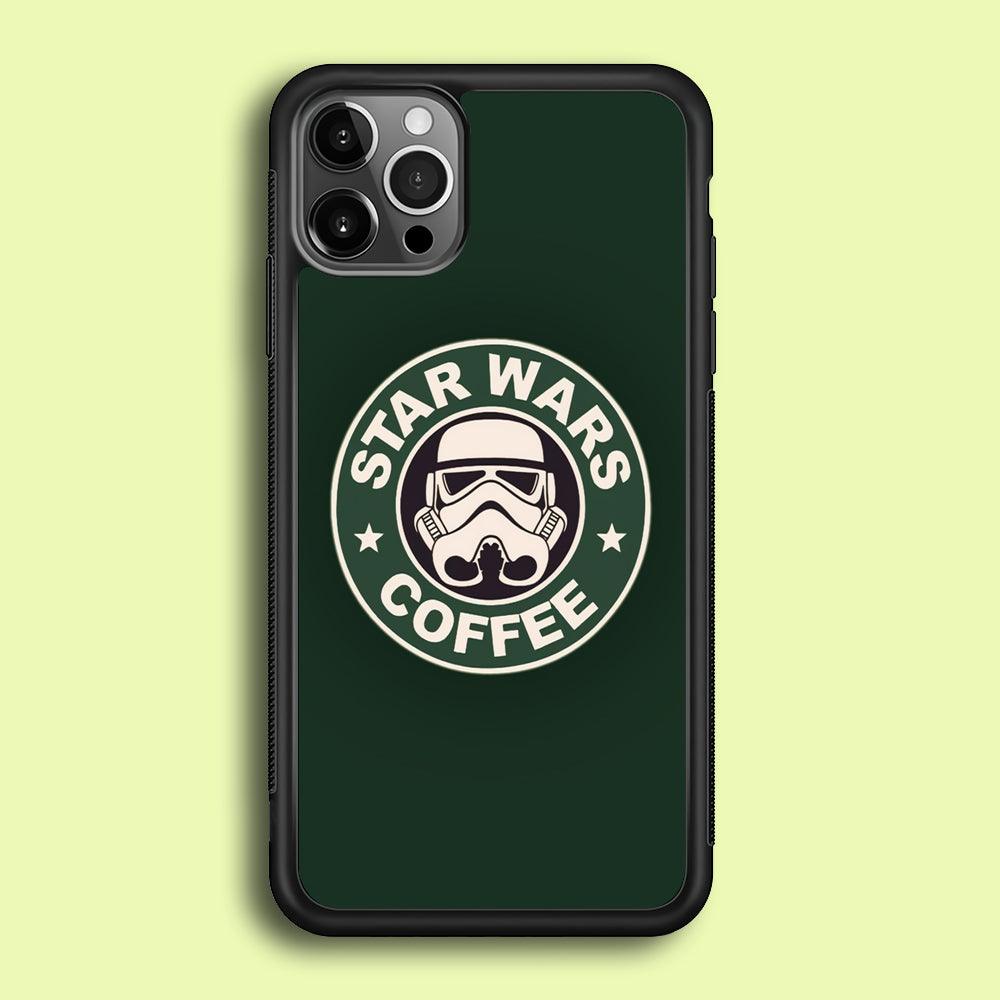 Star Wars Coffee Green iPhone 12 Pro Case-Rubber / Black (2D Case)-Xtracase