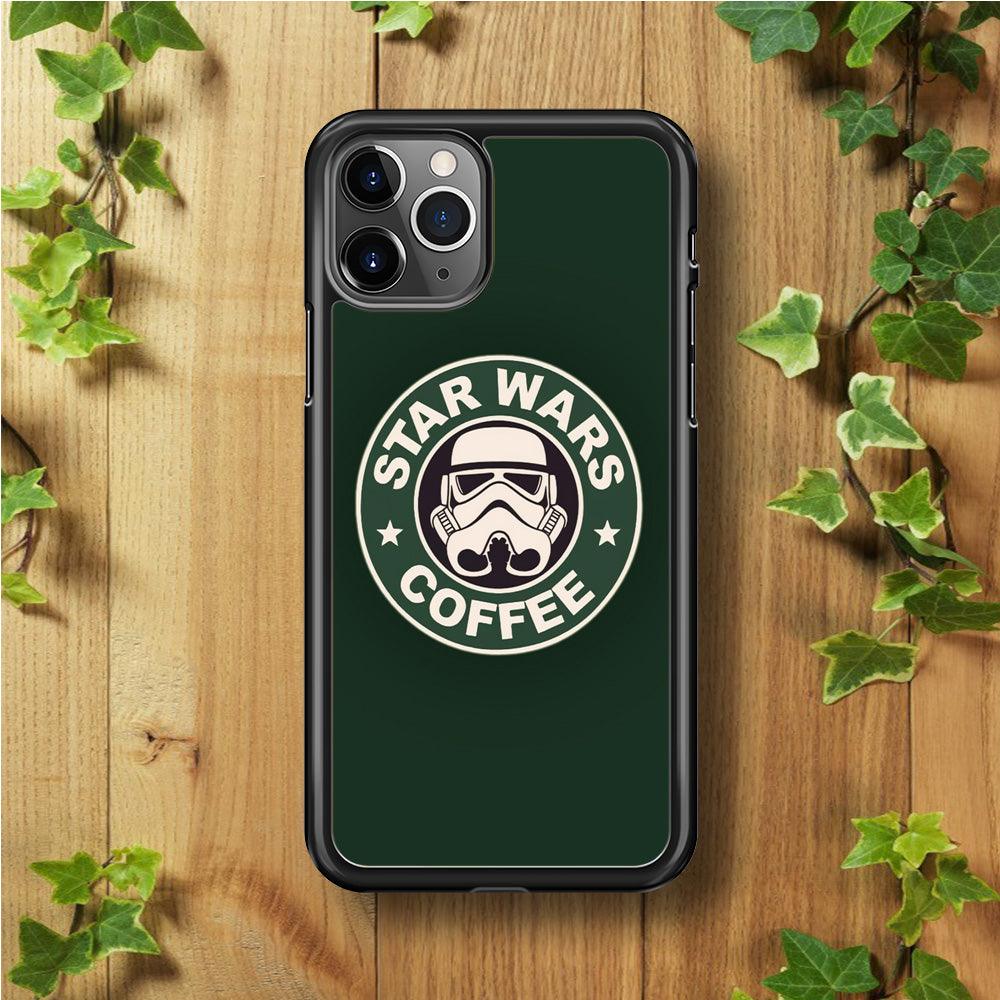 Star Wars Coffee Green iPhone 11 Pro Case-Rubber / Black (2D Case)-Xtracase