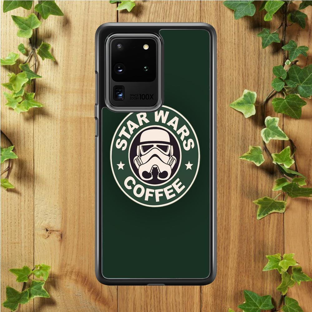Star Wars Coffee Green Samsung Galaxy S20 Ultra Case-Rubber / Black (2D Case)-Xtracase