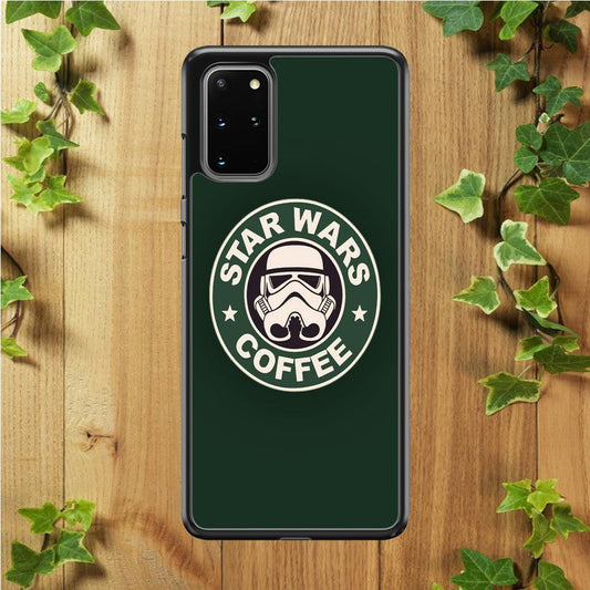 Star Wars Coffee Green Samsung Galaxy S20 Plus Case-Rubber / Black (2D Case)-Xtracase