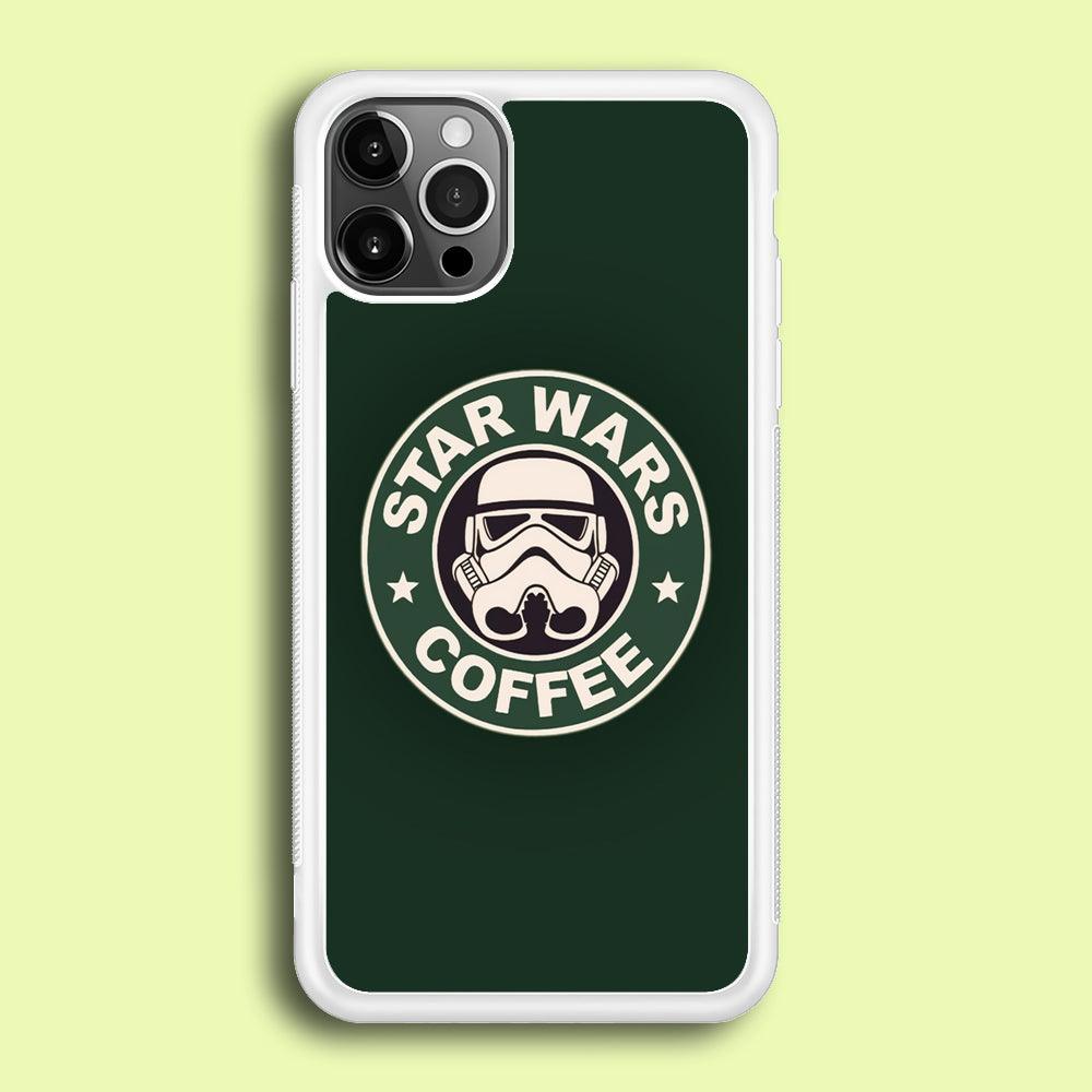 Star Wars Coffee Green iPhone 12 Pro Case-Rubber / White (2D Case)-Xtracase