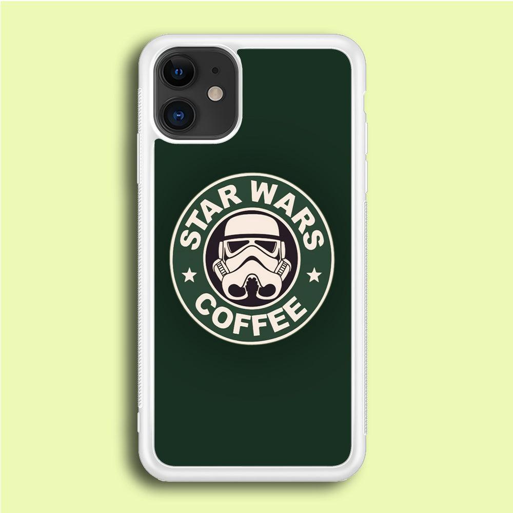 Star Wars Coffee Green iPhone 12 Mini Case-Rubber / White (2D Case)-Xtracase